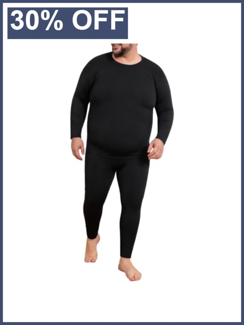Men's Fleece Lined Thermal Underwear Set Long Johns Base Layer